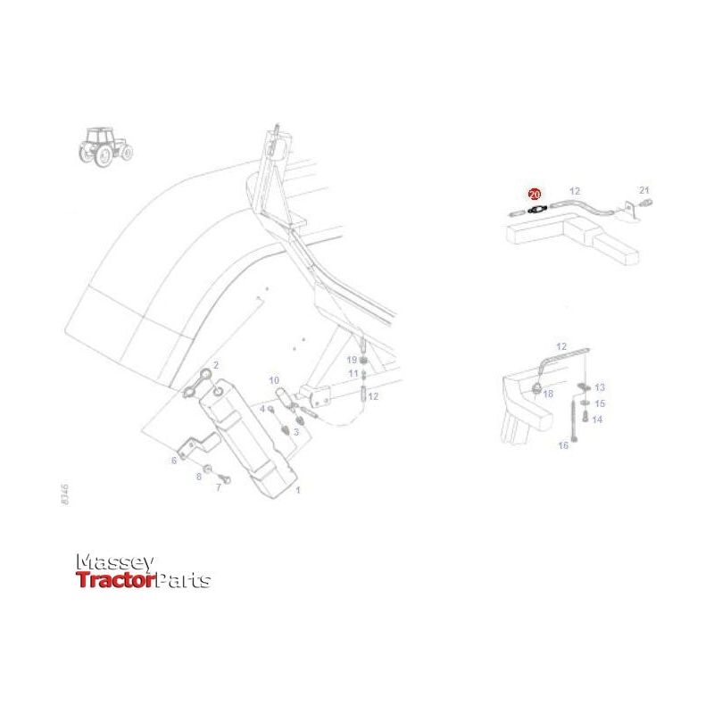 Fendt Check Valve Windscreen Wash - X800030040000 | OEM | Fendt parts | Cab Glass & Glazing Tools-Fendt-Cabin & Body Panels,Farming Parts,Tractor Parts,Windscreen Washers,Wiper Motors & Blades