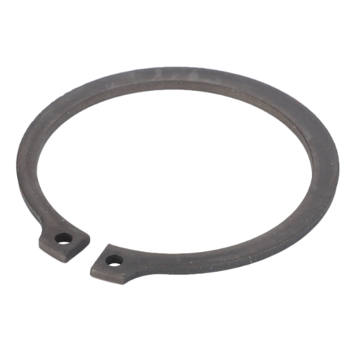 A Massey Ferguson external circlip, part number 391129X1 by AGCO, is a circular black metal component with two small holes near the ends, measuring 46.2mm in diameter.