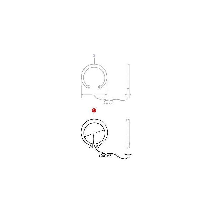 Circlip External 72mm - 1440533X1 - Massey Tractor Parts