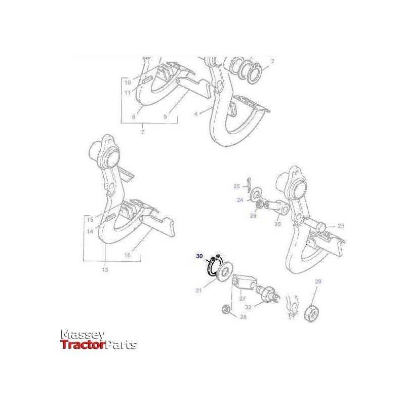 Massey Ferguson Circlip External 14.7mm - 339276X1 | OEM | Massey Ferguson parts | Hardware-Massey Ferguson-Axles & Power Train,Circlips,Farming Parts,Hardware,Retaining Rings,Towing & Fasteners,Tractor Parts,Transmission