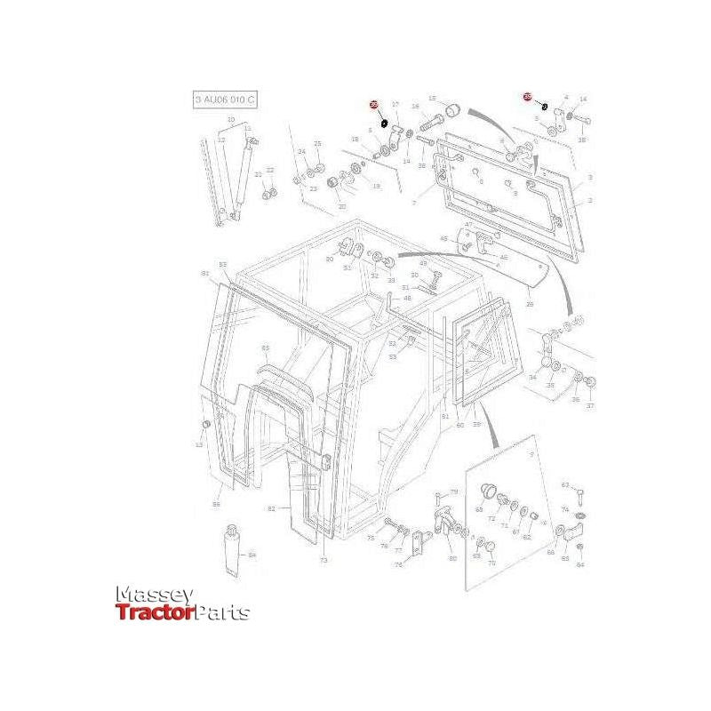 Massey Ferguson Circlip Hinge Pin - 3478445M1 | OEM | Massey Ferguson parts | Cab Trim-Massey Ferguson-Cab Accessories,Cabin & Body Panels,Cabin Heater & Heater Accessories,Circlips,Farming Parts,Hardware,Retaining Rings,Towing & Fasteners,Tractor Parts
