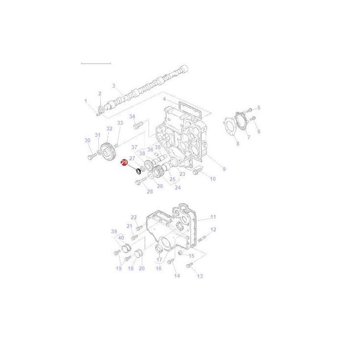 Circlip Timing Gear - 1476193X1 - Massey Tractor Parts