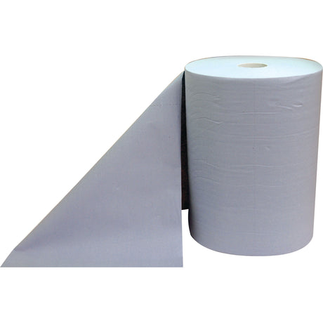 A partially unrolled roll of Cleaning Roll - S.118327 by Sparex, renowned for its slip-resistant quality and high wet strength, stands upright against a plain white background.