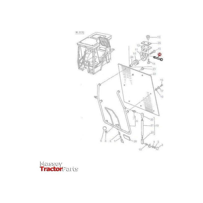 Massey Ferguson Clevis Pin - 3385322M1 | OEM | Massey Ferguson parts | Cab Trim-Massey Ferguson-Cab Glass & Glazing Tools,Cabin & Body Panels,Clevis Ends & Components,Clevis Pins,Farming Parts,Hardware,Rear,Towing & Fasteners,Tractor Parts