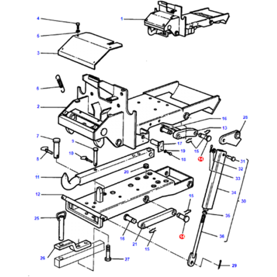 Clevis Pin - 3467766M1 - Massey Tractor Parts