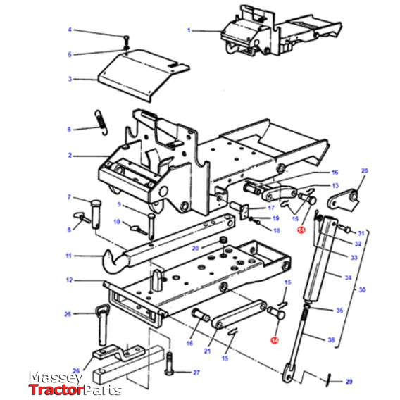 Massey Ferguson Clevis Pin - 3467766M1 | OEM | Massey Ferguson parts | Hitch Kits & Components-Massey Ferguson-Auto Hitch Cables,Cabin & Body Panels,Cables,Clevis Ends & Components,Clevis Pins,Farming Parts,Hardware,Towing & Fasteners,Tractor Parts