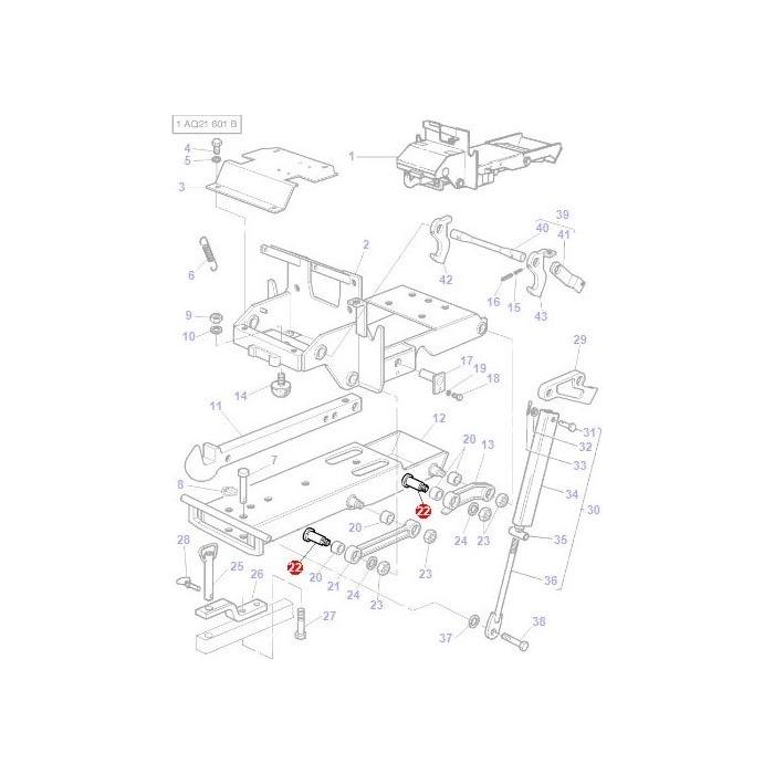 Clevis Pin - 3900898M1 - Massey Tractor Parts