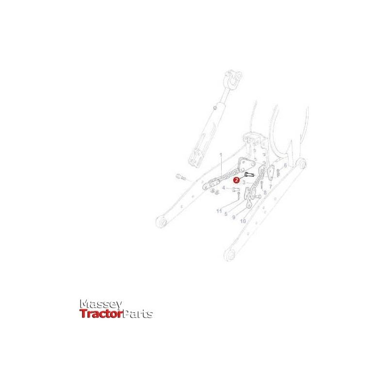 Massey Ferguson Clevis Pin Check Chain - 377415X1 | OEM | Massey Ferguson parts | Linkage-Massey Ferguson-Check Chains,Clevis Ends & Components,Clevis Pins,Farming Parts,Hardware,Linkage,PTO & Linkage,Stabilisers,Towing & Fasteners,Tractor Parts