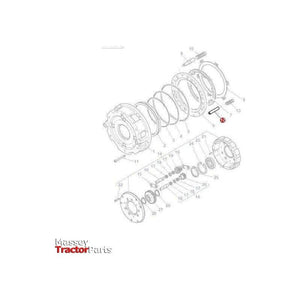 Massey Ferguson Clevis Pin - 3793636M1 | OEM | Massey Ferguson parts | Clutch-Massey Ferguson-Axles & Power Train,Clevis Ends & Components,Clevis Pins,Farming Parts,Hardware,Towing & Fasteners,Tractor Parts,Tractor PTO,Transmission