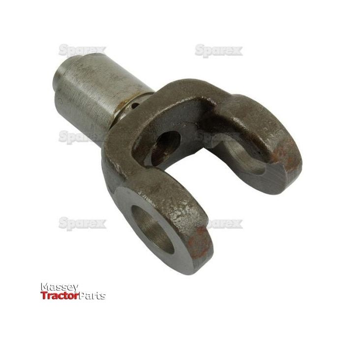 A metal clevis fitting part labeled "Sparex," with the text "Massey Ferguson Tractor Parts" in the corner, branded as Sparex Part No.S.41365.