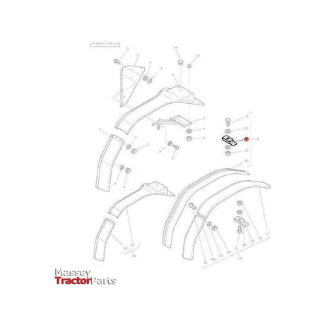 Massey Ferguson Clip Fender - 3809291M1 | OEM | Massey Ferguson parts | Fenders-Massey Ferguson-Cabin & Body Panels,Farming Parts,Fenders,Tractor Body,Tractor Parts