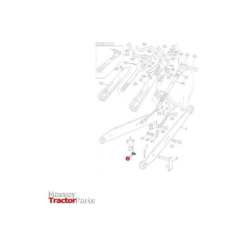 Massey Ferguson Clip Linch Pin - 1869218M1 | OEM | Massey Ferguson parts | Linkage-Massey Ferguson-Farming Parts,Linkage,Linkage Arms,Lower Link Arms & Components,PTO & Linkage,Tractor Parts