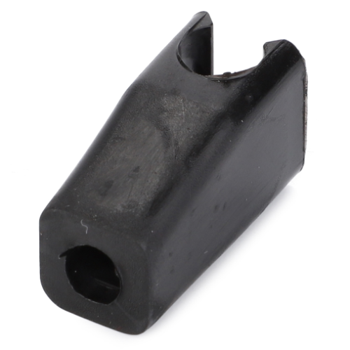 A black, rectangular plastic clip with a hollow interior and an open notch on one end, specifically designed as the Massey Ferguson - Clip Sunroof Ram - 3476250M1 by AGCO and commonly used in Massey Ferguson tractors.