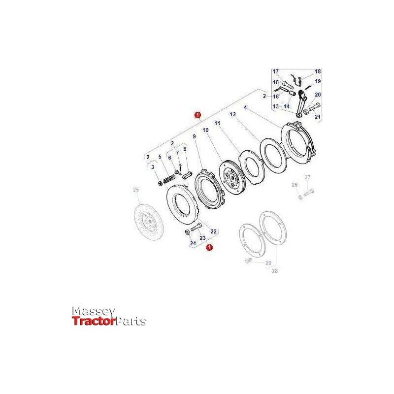 Massey Ferguson Clutch Assy 12 - 3599463M92 | OEM | Massey Ferguson parts | Clutch Assemblies-Massey Ferguson-Axles & Power Train,Clutch Assemblies,Clutch Kits & Assemblies,Clutches & Flywheels,Farming Parts,Tractor Parts