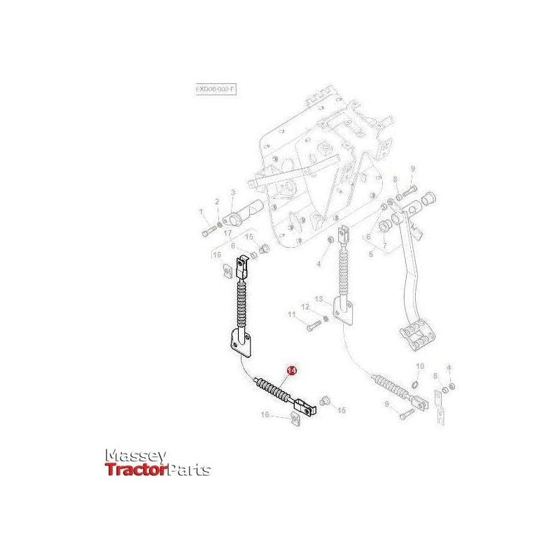 Massey Ferguson Clutch Cable Hi-Line - 3813542M92 | OEM | Massey Ferguson parts | Clutch Cables-Massey Ferguson-Cabin & Body Panels,Cables,Clutch,Farming Parts,Tractor Parts