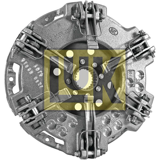 The Clutch Cover Assembly - S.131130 by Sparex prominently displays the LUK logo in the center and features a Cerametallic Captive Disc, multiple springs, and visible mechanisms.