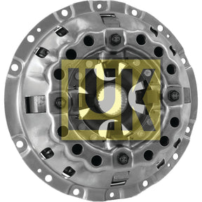 Image of a pressed steel clutch cover assembly labeled as S.145207 by Sparex, featuring a yellow and black LK logo in the center.