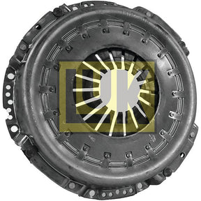 The Clutch Cover Assembly - S.145255 by Sparex features a circular, ridged metal design made from pressed steel, used in automotive transmissions and includes the LUK logo in the center.