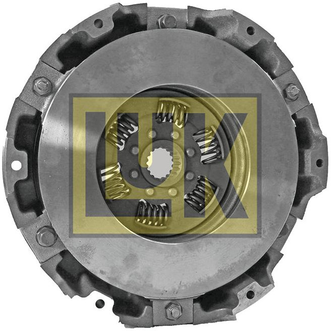 Image of a Sparex Clutch Cover Assembly - S.145335 component with visible springs and metal structures, featuring a robust cast iron housing.