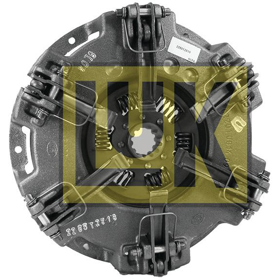 A circular, metallic 'Clutch Cover Assembly - S.145378' by Sparex, showcasing various springs and components against a plain background, features an integrated organic captive disc for optimal performance.