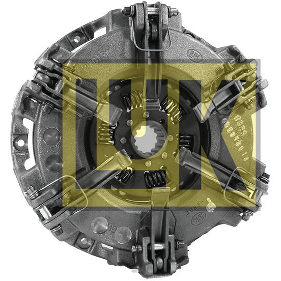 Close-up view of the Clutch Cover Assembly - S.145400 by Sparex featuring a yellow overlay grid.