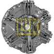 Close-up of a metal mechanical component with springs and bolts, featuring the Sparex logo prominently in the center. The intricate design includes a Cast Iron Housing that adds to its durability, part of the Clutch Cover Assembly - S.145406.