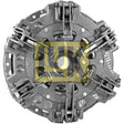 A close-up view of the Sparex Clutch Cover Assembly - S.145427 with a metallic finish. The image highlights the details of the mechanical components such as springs, levers, and the central hub, featuring Captive Disc Material for enhanced durability.