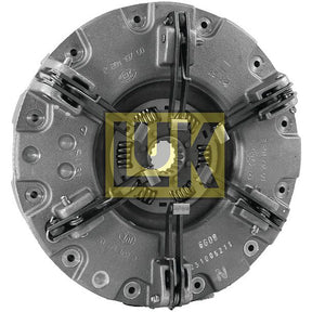 Close-up of a Clutch Cover Assembly - S.145455 featuring metallic components and springs. The image is overlaid with a yellow and black logo that reads "Sparex." Integrated into the design is a captive disc, enhancing its functionality.