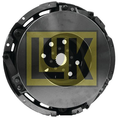 A circular metal automotive clutch cover assembly (S.145485) from Sparex, with visible mounting holes, featuring a large "LUK" logo overlaying the center, and incorporating a robust cerametallic disc for enhanced durability.