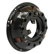 The Sparex Clutch Cover Assembly - S.72899 is an automotive clutch cover assembly with a dark metallic finish. Crafted from pressed steel, it features various holes and components for fastening and operation. The single cover design boasts a robust structure and fits a cover size of 230mm.