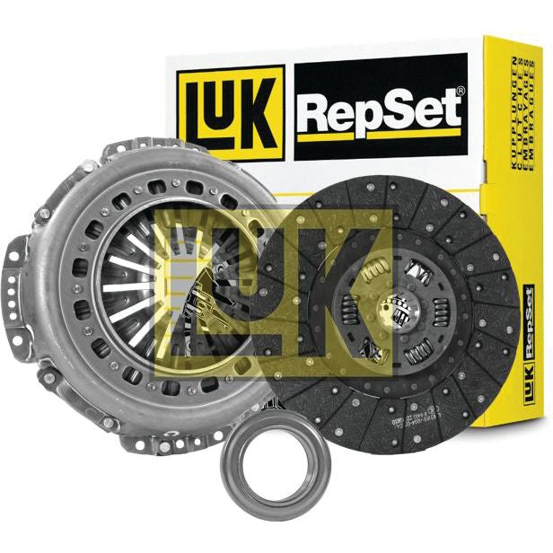 Image of a Sparex Clutch Kit with Bearings (Model S.144365), showcasing an organic clutch disc, pressure plate, and release bearing, with the product box in the background.