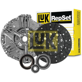 Clutch Kit with Bearings - S.146584 featuring a LUK Captive Disc and organic material components, displayed in front of a yellow and black Sparex RepSet branded box.