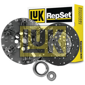 A Clutch Kit with Bearings - S.146607 by Sparex, featuring Organic Loose Discs and bearings, displayed in front of its branded packaging box.