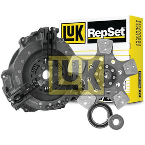 Sparex Clutch Kit with Bearings - S.146640, featuring a pressure plate, clutch disc, Cerametallic release bearing, and alignment tool, placed in front of branded packaging.