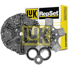 Sparex Clutch Kit with Bearings - S.146692, featuring a cerametallic clutch disc, pressure plate, release bearing, and other components, with the packaging box visible in the background.
