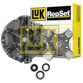 A Sparex Clutch Kit with Bearings (S.146718) featuring a cerametallic clutch disc, pressure plate, and release bearing against a product box displaying the Sparex logo.