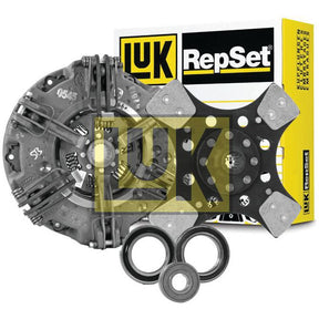 Sparex Clutch Kit with Bearings - S.146766 including Cerametallic pressure plate, clutch disc, release bearing, and pilot bearing, with packaging box in the background.
