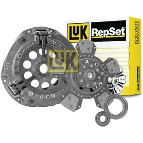 Image of the Sparex Clutch Kit with Bearings - S.146801, featuring a Single Cover pressure plate, Cerametallic Loose Disc, release bearing, and pilot bearing, with the Sparex branded box in the background.