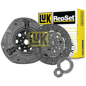 A Sparex Clutch Kit with Bearings - S.146837, featuring components including a pressure plate, organic disc, release bearings, and a LuK RepSet branded box in the background.