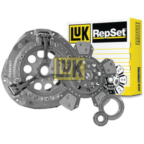 A Sparex Clutch Kit with Bearings - S.146878, featuring various metal components and gears including a cerametallic single cover, placed next to a yellow and white Sparex branded box.