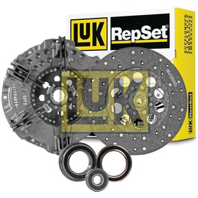 The Sparex Clutch Kit with Bearings - S.146926 includes components such as a disc, pressure plate, and bearings, all shown with their packaging. The dual cover design guarantees robust performance and durability.