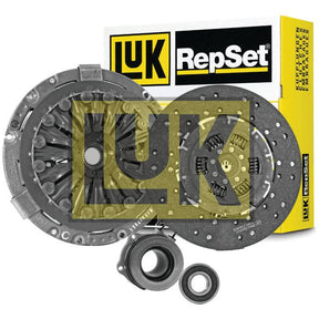 A Clutch Kit with Bearings - S.147237 by Sparex, featuring a 330mm single cover type clutch disc, pressure plate, release bearing, and alignment tool, is displayed in front of a branded Sparex box.