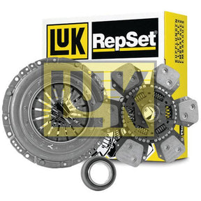 Sparex's Clutch Kit with Bearings - S.147251, featuring a Cerametallic clutch disc, pressure plate, and release bearing, displayed in front of the packaging box.