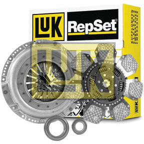 Sparex's Clutch Kit with Bearings - S.147350 featuring a pressure plate, Cerametallic Loose Disc, and release bearings displayed in front of the Sparex Cover packaging.