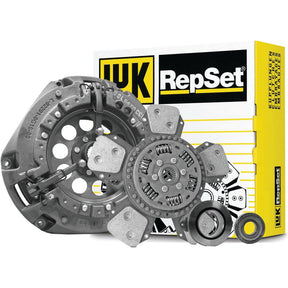 Image of a Sparex Clutch Kit with Bearings - S.162667, featuring a clutch disc, pressure plate, release bearing, and alignment tool with the branded packaging visible in the background. The cover type ensures durability and optimal performance.