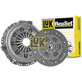 The Sparex Clutch Kit without Bearings - S.146492, featuring a torsion sprung clutch disc and a 240mm single cover pressure plate, with the product packaging visible in the background.