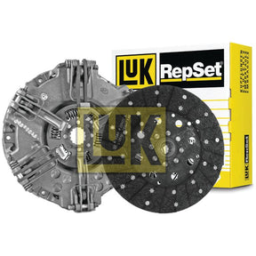 A mechanical clutch kit featuring a pressure plate and an organic friction disc is shown alongside a yellow and white Sparex branded box, labeled as Clutch Kit without Bearings - S.146583.