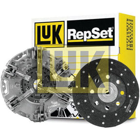 A Sparex Clutch Kit without Bearings - S.146610, featuring a cerametallic captive disc and pressure plate, is displayed in front of its branded packaging.