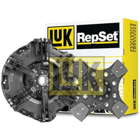 The Sparex Clutch Kit without Bearings - S.146633 is showcased with packaging in the background. This kit includes a pressure plate, clutch disc, and a Cerametallic Captive Disc for enhanced performance.