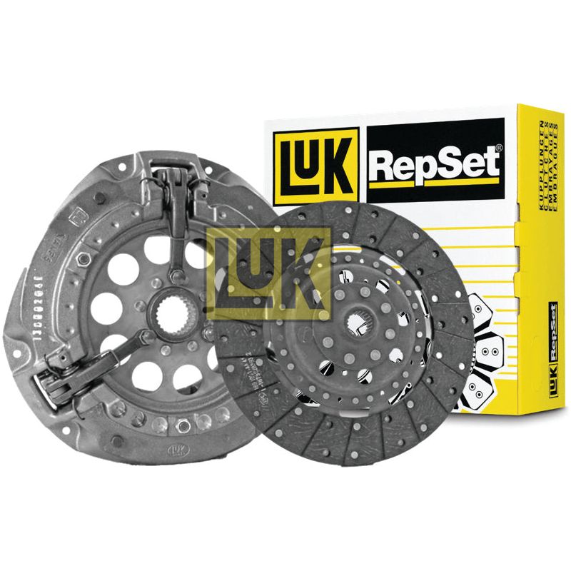 An image of the Sparex Clutch Kit without Bearings - S.146816, showcasing a 300mm cover clutch disc and pressure plate, with the Sparex branded packaging in the background.